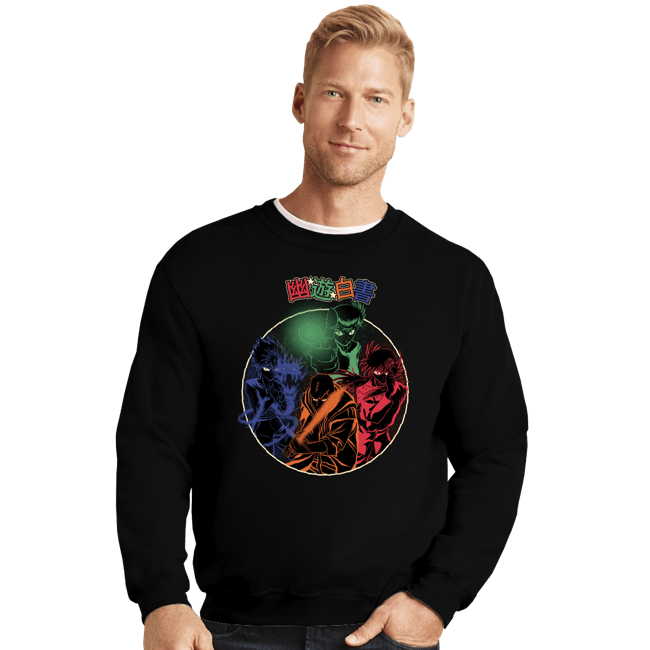 Daily_Deal_Shirts Crewneck Sweater, Unisex / Small / Black Spirit Fighters