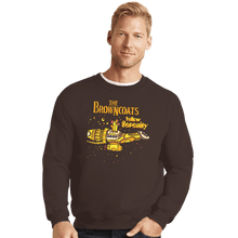 Load image into Gallery viewer, Daily_Deal_Shirts Crewneck Sweater, Unisex / Small / Dark Chocolate Yellow Serenity
