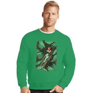 Shirts Crewneck Sweater, Unisex / Small / Irish Green Secret Garden