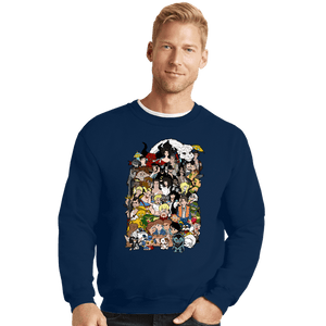 Daily_Deal_Shirts Crewneck Sweater, Unisex / Small / Navy Made Of Movies