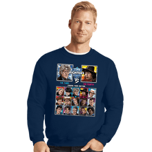 Load image into Gallery viewer, Daily_Deal_Shirts Crewneck Sweater, Unisex / Small / Navy Time Fighters 3rd vs 4th
