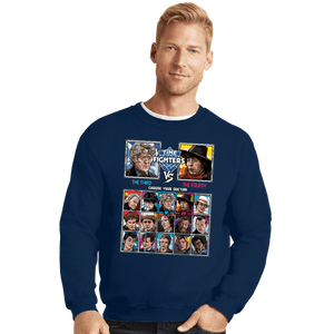 Daily_Deal_Shirts Crewneck Sweater, Unisex / Small / Navy Time Fighters 3rd vs 4th