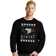 Load image into Gallery viewer, Shirts Crewneck Sweater, Unisex / Small / Black The Christmas Cake Is A Lie
