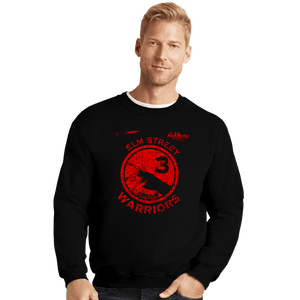 Sold_Out_Shirts Crewneck Sweater, Unisex / Small / Black Elm Street Warriors