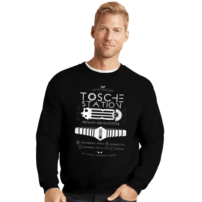 Shirts Crewneck Sweater, Unisex / Small / Black Tosche Station