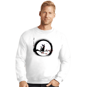 Shirts Crewneck Sweater, Unisex / Small / White Jiji Under The Moon