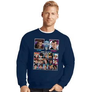 Daily_Deal_Shirts Crewneck Sweater, Unisex / Small / Navy Time Fighters War vs 9th