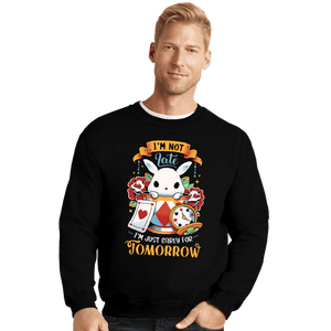 Daily_Deal_Shirts Crewneck Sweater, Unisex / Small / Black Wondrous Rabbit