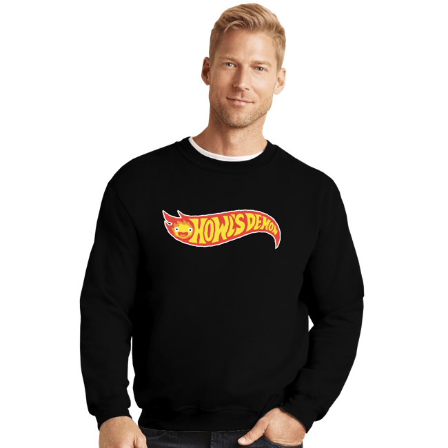 Daily_Deal_Shirts Crewneck Sweater, Unisex / Small / Black Howl's Demon