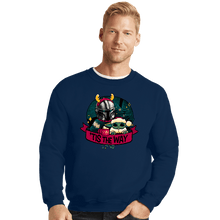 Load image into Gallery viewer, Daily_Deal_Shirts Crewneck Sweater, Unisex / Small / Navy Tis The Way
