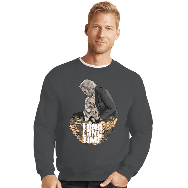 Shirts Crewneck Sweater, Unisex / Small / Charcoal Long Long Time
