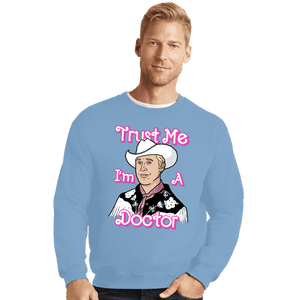 Secret_Shirts Crewneck Sweater, Unisex / Small / Powder Blue Doctor Doll