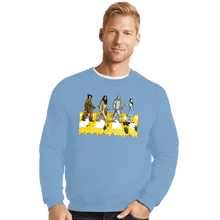 Load image into Gallery viewer, Daily_Deal_Shirts Crewneck Sweater, Unisex / Small / Powder Blue Yellow Brick Crossing
