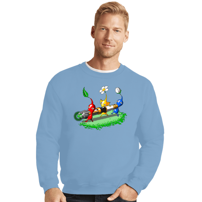 Shirts Crewneck Sweater, Unisex / Small / Powder Blue Pikmin Who