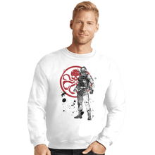 Load image into Gallery viewer, Shirts Crewneck Sweater, Unisex / Small / White Winter Soldier Sumi-e
