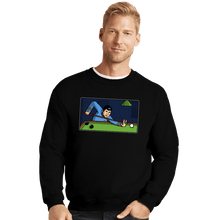 Load image into Gallery viewer, Daily_Deal_Shirts Crewneck Sweater, Unisex / Small / Black Vulcan Snooker Player
