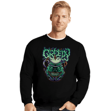 Load image into Gallery viewer, Secret_Shirts Crewneck Sweater, Unisex / Small / Black Pot Of Greed Card
