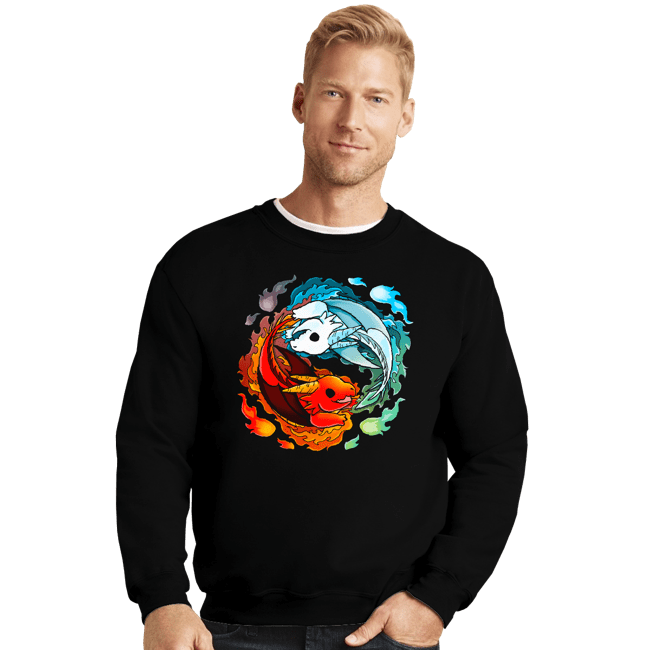 Shirts Crewneck Sweater, Unisex / Small / Black Dragons of Fire And Water