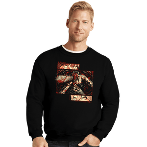Daily_Deal_Shirts Crewneck Sweater, Unisex / Small / Black Chainsaw Man