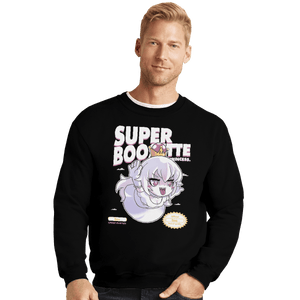 Shirts Crewneck Sweater, Unisex / Small / Black Super Boosette