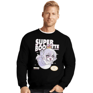 Shirts Crewneck Sweater, Unisex / Small / Black Super Boosette