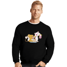 Load image into Gallery viewer, Shirts Crewneck Sweater, Unisex / Small / Black Wanna Eat Cake And Make A Contract
