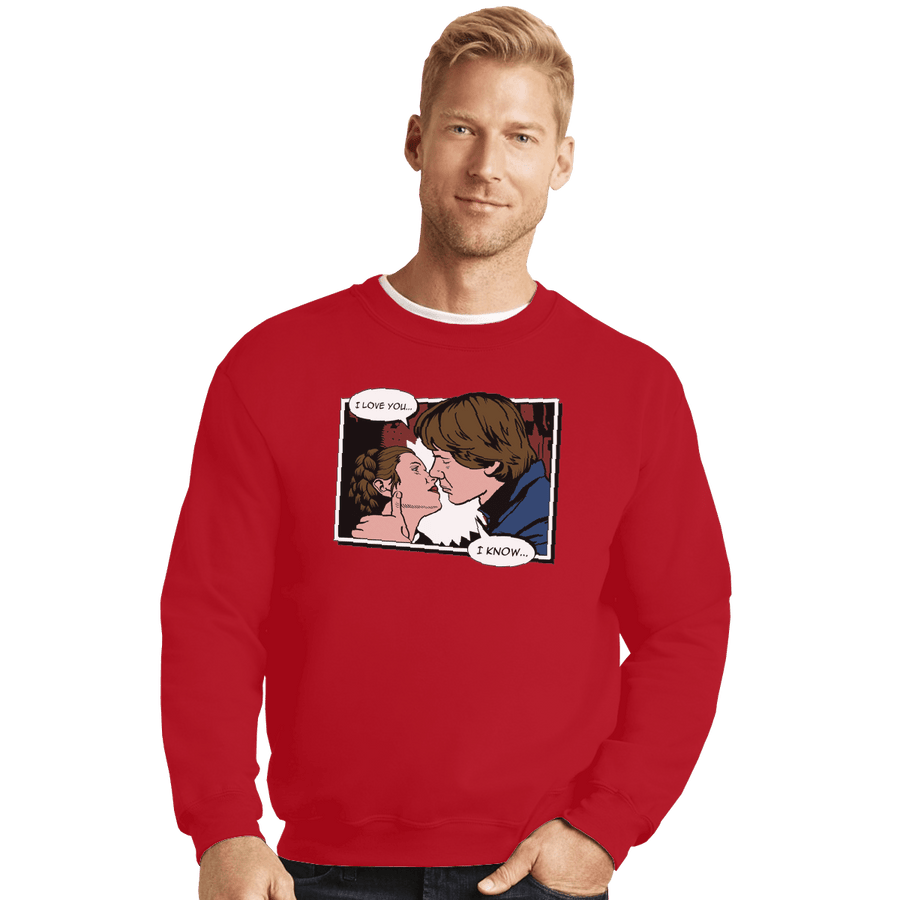 Shirts Crewneck Sweater, Unisex / Small / Red Rebelstein Kiss