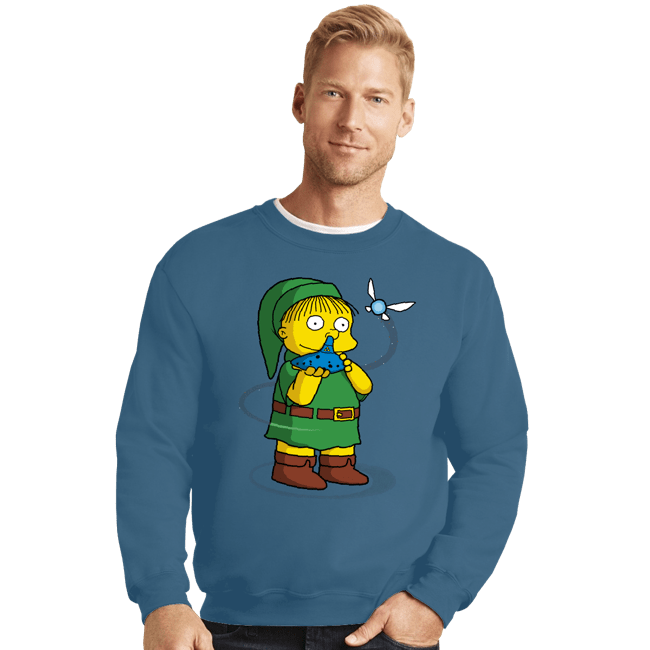 Secret_Shirts Crewneck Sweater, Unisex / Small / Indigo Blue I'm Zolda