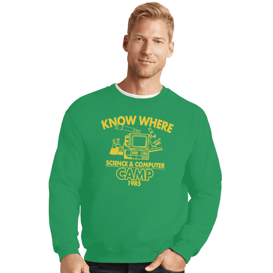 Shirts Crewneck Sweater, Unisex / Small / Irish Green Know Where Camp