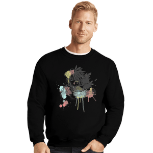 Shirts Crewneck Sweater, Unisex / Small / Black Howl Watercolor