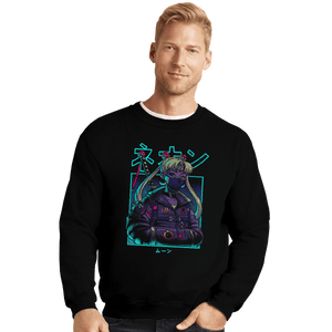 Shirts Crewneck Sweater, Unisex / Small / Black Neon Moon