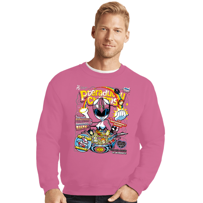 Daily_Deal_Shirts Crewneck Sweater, Unisex / Small / Azalea Pteraducky Charms