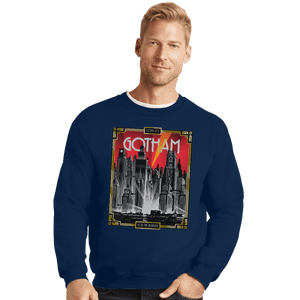 Shirts Crewneck Sweater, Unisex / Small / Navy Visit Gotham
