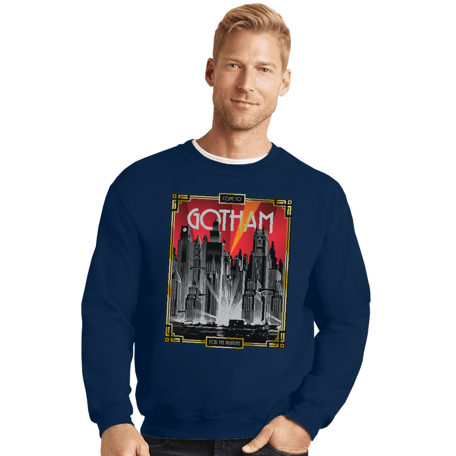 Shirts Crewneck Sweater, Unisex / Small / Navy Visit Gotham