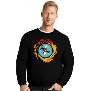 Daily_Deal_Shirts Crewneck Sweater, Unisex / Small / Black Licence To Hunt