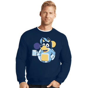 Daily_Deal_Shirts Crewneck Sweater, Unisex / Small / Navy Blue Dad