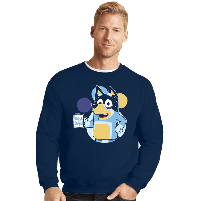 Daily_Deal_Shirts Crewneck Sweater, Unisex / Small / Navy Blue Dad