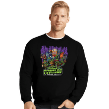 Load image into Gallery viewer, Daily_Deal_Shirts Crewneck Sweater, Unisex / Small / Black TMNT Vs The NYC Villains
