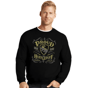 Shirts Crewneck Sweater, Unisex / Small / Black Proud to be a Hufflepuff