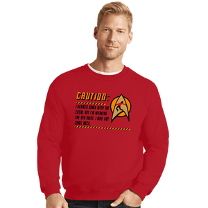 Shirts Crewneck Sweater, Unisex / Small / Red Red Shirt Guy