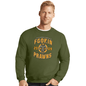Shirts Crewneck Sweater, Unisex / Small / Military Green Joburg Prawns