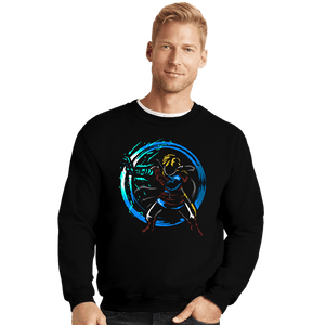 Daily_Deal_Shirts Crewneck Sweater, Unisex / Small / Black Kingom Hero