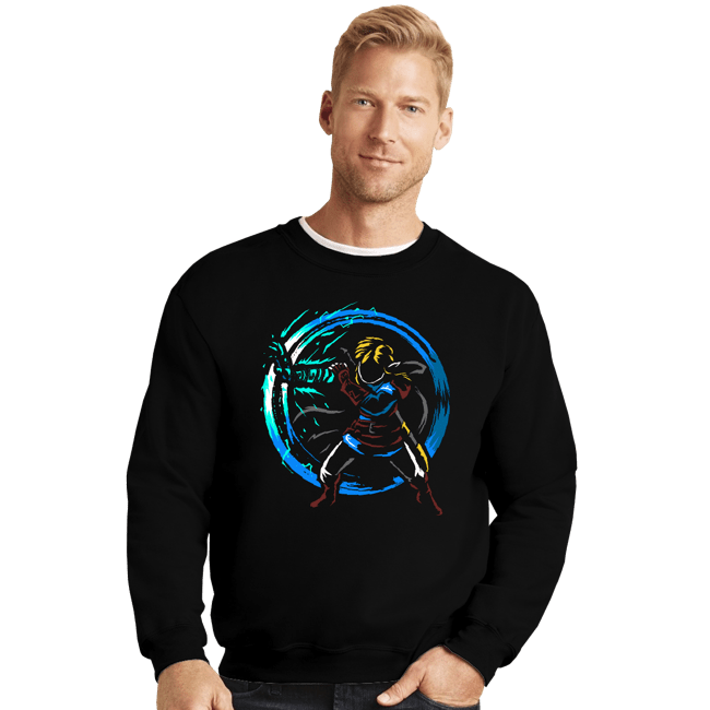 Daily_Deal_Shirts Crewneck Sweater, Unisex / Small / Black Kingom Hero