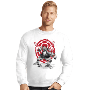 Daily_Deal_Shirts Crewneck Sweater, Unisex / Small / White Raphael Sumi-e