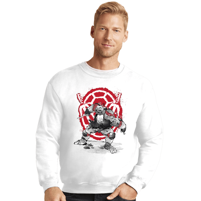 Daily_Deal_Shirts Crewneck Sweater, Unisex / Small / White Raphael Sumi-e