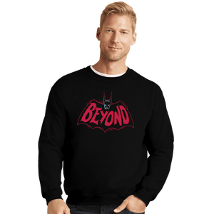 Secret_Shirts Crewneck Sweater, Unisex / Small / Black Bat Beyond Tee