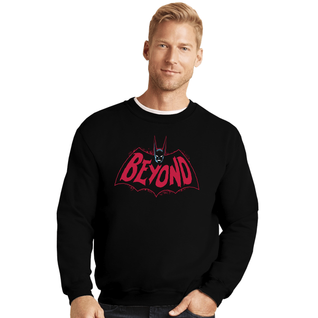 Secret_Shirts Crewneck Sweater, Unisex / Small / Black Bat Beyond Tee