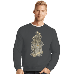 Shirts Crewneck Sweater, Unisex / Small / Charcoal We Want A Shrubbery