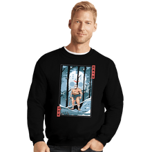 Load image into Gallery viewer, Secret_Shirts Crewneck Sweater, Unisex / Small / Black Fright Night Sumo Ukiyo-e Jason
