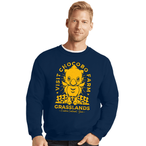 Shirts Crewneck Sweater, Unisex / Small / Navy Grasslands Area Farm
